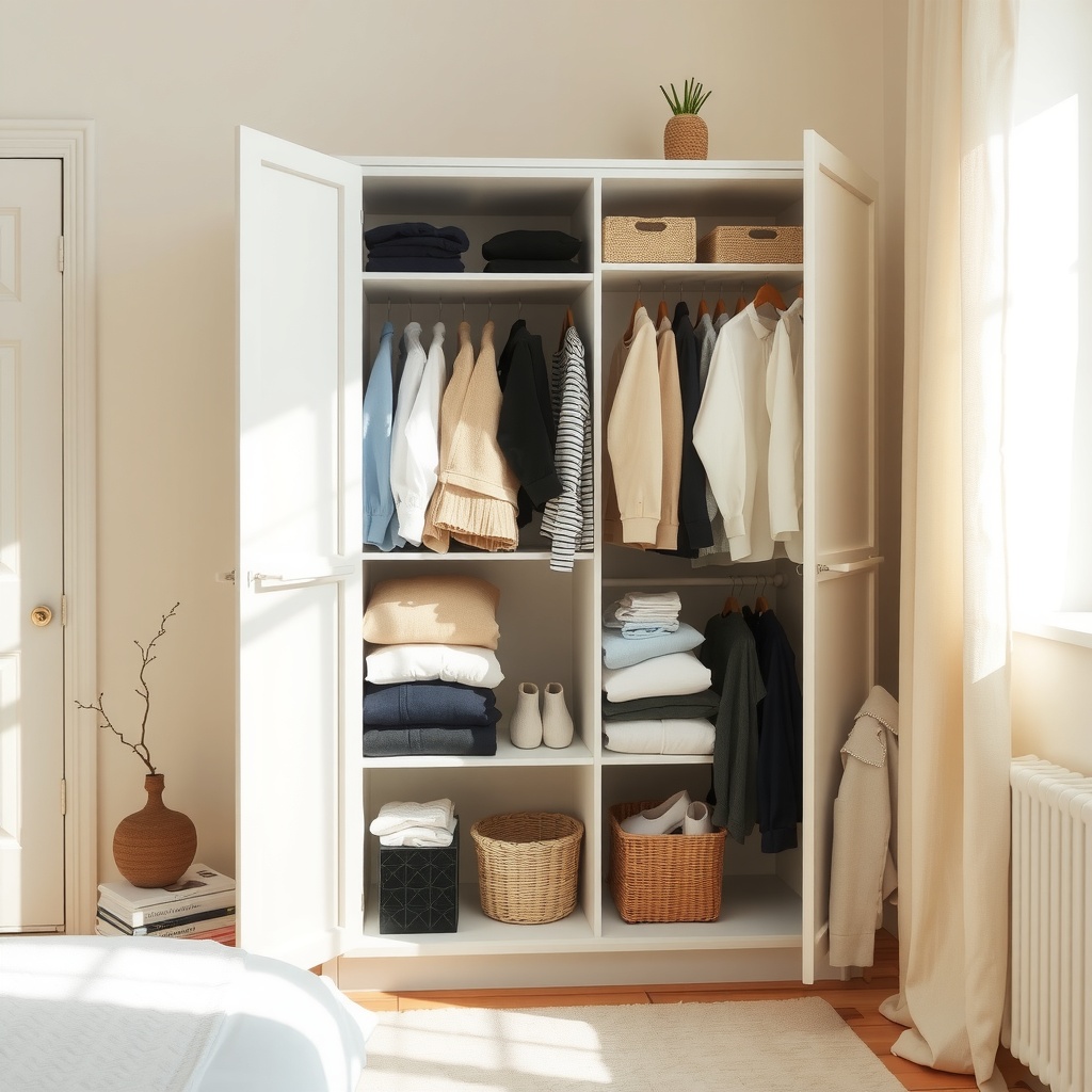 Heller Kleiderschrank mit Eigenfarben – Farbberatung in Weinheim